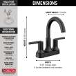 Delta Trinsic(R): Two Handle Centerset Bathroom Faucet, 2559-BLMPU-DST