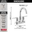 Delta Trinsic(R): Two Handle Centerset Bathroom Faucet, 2559-MPU-DST