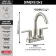 Delta Trinsic(R): Two Handle Centerset Bathroom Faucet, 2559-SSMPU-DST