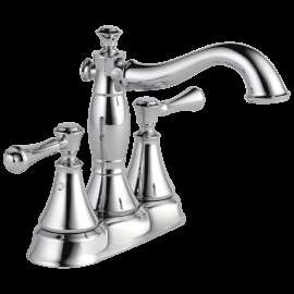 Delta Cassidy(R): Two Handle Centerset Bathroom Faucet - Metal Pop-Up, 2597LF-MPU