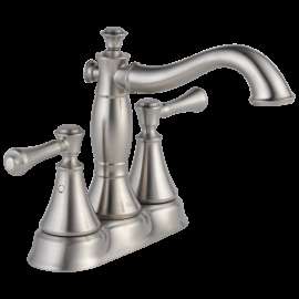 Delta Cassidy(R): Two Handle Centerset Bathroom Faucet - Metal Pop-Up, 2597LF-SSMPU