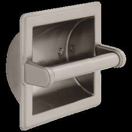 Delta Other: Brass Recessed Paper Holder with Brass Roller, 45072-SN
