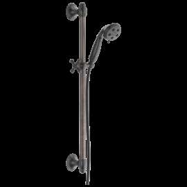 Delta Universal Showering Components: H2OKinetic(R) 3-Setting Slide Bar Hand Shower, 51308-RB