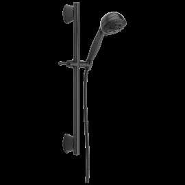 Delta Universal Showering Components: H2OKinetic(R) 5-Setting Slide Bar Hand Shower, 51559-BL