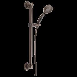 Delta Universal Showering Components: ActivTouch(R) 9-Setting Hand Shower with Traditional Slide Bar / Grab Bar, 51900-RB