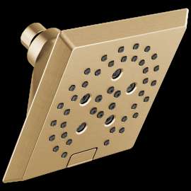 Delta Universal Showering Components: H2OKinetic(R) 5-Setting Angular Modern Raincan Shower Head, 52664-CZ-PR
