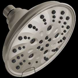Delta Universal Showering Components: H2OKinetic(R) 5-Setting Traditional Raincan Shower Head, 52669-SS-PR