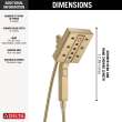 Delta Universal Showering Components: H2Okinetic(R) In2ition(R) 4-Setting Two-In-One Shower, 58473-CZ-PR25
