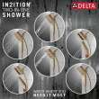 Delta Universal Showering Components: H2Okinetic(R) In2ition(R) 4-Setting Two-In-One Shower, 58473-CZ-PR25