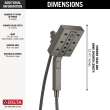 Delta Universal Showering Components: H2Okinetic(R) In2ition(R) 4-Setting Two-in-One Shower, 58473-KS-PR25