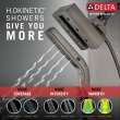 Delta Universal Showering Components: H2Okinetic(R) In2ition(R) 4-Setting Two-in-One Shower, 58473-KS-PR25
