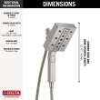 Delta Universal Showering Components: H2OKinetic(R) In2ition(R) 4-Setting Two-in-One Shower, 58473-SS-PR25