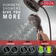 Delta Universal Showering Components: H2OKinetic(R) In2ition(R) 5-Setting Two-in-One Shower, 58480-RB25-PK