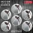 Delta Universal Showering Components: H2OKinetic(R) In2ition(R) 5-Setting Two-in-One Shower, 58480-RB25-PK