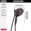 Delta Universal Showering Components: H2OKinetic(R) In2ition(R) 5-Setting Two-in-One Shower, 58480-RB25-PK