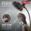 Delta Universal Showering Components: H2OKinetic(R) In2ition(R) 5-Setting Two-in-One Shower, 58480-RB25-PK