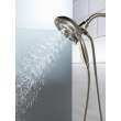 Delta Universal Showering Components: H2OKinetic(R) In2ition(R) 5-Setting Two-in-One Shower, 58480-SS25-PK