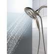 Delta Universal Showering Components: H2OKinetic(R) In2ition(R) 5-Setting Two-in-One Shower, 58480-SS25-PK