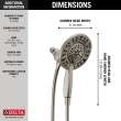 Delta Universal Showering Components: In2ition(R) HSSH 1.75 GPM 4-Setting, 58499-SS