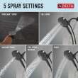 Delta Universal Showering Components: 5-Setting In2ition(R) with ProClean(R), 58596-BL25-PK