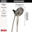 Delta Universal Showering Components: In2ition(R) 4-Setting Two-in-One Shower, 75490SN