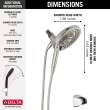 Delta Universal Showering Components: In2ition(R) 7-Setting Two-in-One Shower, 75687SN
