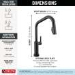 Delta Cordova(TM): Touch2O(R) Technology Kitchen Faucet with Touchless Technology, 9085TL-BL-DST