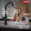 Delta Cordova(TM): Touch2O(R) Technology Kitchen Faucet with Touchless Technology, 9085TL-BL-DST