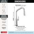 Delta Cordova(TM): Touch2O(R) Technology Kitchen Faucet with Touchless Technology, 9085TL-PR-DST
