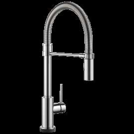 Delta Trinsic(R): Single-Handle Pull-Down Spring Kitchen Faucet with Touch<sub>2</sub>O(R) Technology, 9659T-DST