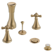 Delta Cassidy(R): Metal Cross Handle Set - Deck Mount Bathroom & Bidet, H295CZ