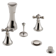 Delta Cassidy(R): Metal Cross Handle Set - Deck Mount Bathroom & Bidet, H295PN