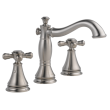 Delta Cassidy(R): Metal Cross Handle Set - Deck Mount Bathroom & Bidet, H295SS