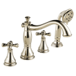 Delta Cassidy(R): Metal Cross Handle Set - Roman Tub, H695PN