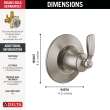 Delta Woodhurst(TM): 3-Setting 2-Port Diverter Trim, T11832-SS