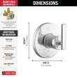 Delta Altado(TM): 3-Setting 2-Port Diverter Trim, T11842