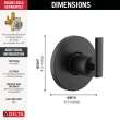 Delta Altado(TM): 3-Setting 2-Port Diverter Trim, T11842-BL
