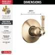 Delta Broderick(R): 3-Setting Diverter Trim, T11884-CZ-PR