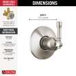 Delta Broderick(R): 3-Setting Diverter Trim, T11884-SS-PR