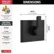 Delta Pivotal(R): 3-Setting 2-Port Diverter Trim, T11899-BL