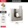 Delta Velum(TM): 6-Setting 3-Port Diverter Trim, T11937-SS
