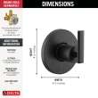 Delta Altado(TM): 6-Setting 3-Port Diverter Trim, T11942-BL