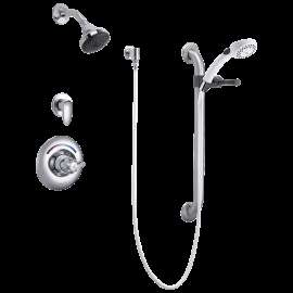 Commercial T13H: Universal Dual Shower Trim Diverter Hand Shower and Grab Bar, T13H333