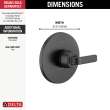 Delta Lineax(TM): Monitor 14 Series Valve Only Trim, T14062-BL