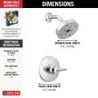Delta Trinsic(R): Monitor(R) 14 Series H2OKinetic(R) Shower Trim, T14259