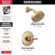 Delta Trinsic(R): Monitor(R) 14 Series H2OKinetic(R) Shower Trim, T14259-CZ