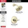 Delta Trinsic(R): Monitor(R) 14 Series H2OKinetic(R) Single Handle Shower Trim, T14259-PN