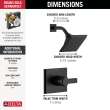 Delta Pivotal(R): Monitor(R) 14 Series H2OKinetic(R) Shower Trim, T14299-BL