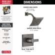 Delta Pivotal(R): Monitor(R) 14 Series H2OKinetic(R) Shower Trim, T14299-KS-PR