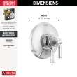 Delta Broderick(R): 17 Series Valve Only Trim, T17084-PR